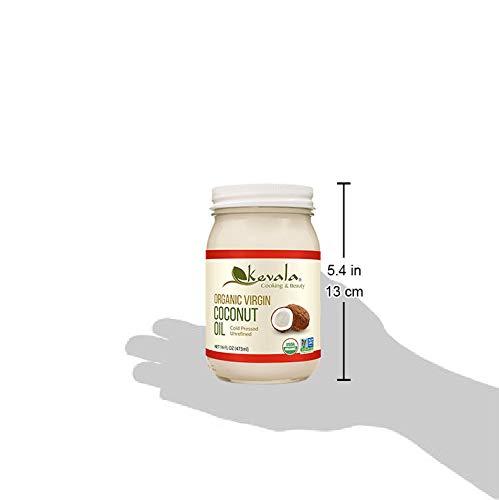 image:imageKevala Organic Coconut Oil Great for HighHeat Cooking and Baking at Home Ideal for Oil Pulling Due to Its Antimicrobial Properties and Pleasant Taste Easy Storage with a Glass Jar of 16 oz1 Pound Pack of 2