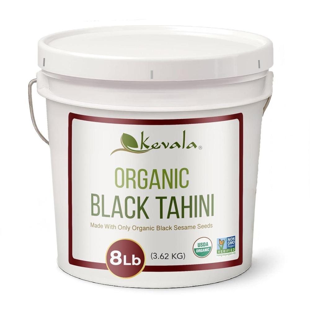 image:imageKevala Organic Black Tahini Gluten Free Black Sesame Paste for Bread Kitchen Pantry Staple Processed in a Peanut Free Facility Great to Mix with a Miso Paste or Spread on a Bagel 12 oz 340g8 Pound Pack of 1