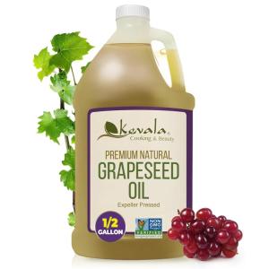 Kevala Grapeseed Oil – Nutritious Oil Great for Cooking and Beauty, Made with Carefully Selected Grapes, Perfect Base with Natural Flavor for Salad Dressings, Natural Vitamin E Source, 64 fl oz(Grapeseed)
