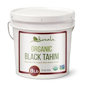 Kevala Organic Black Tahini – Gluten Free Black Sesame Paste for Bread, Kitchen Pantry Staple Processed in a Peanut Free Facility, Great to Mix with a Miso Paste or Spread on a Bagel, 12 oz, 340g(8 Pound (Pack of 1))