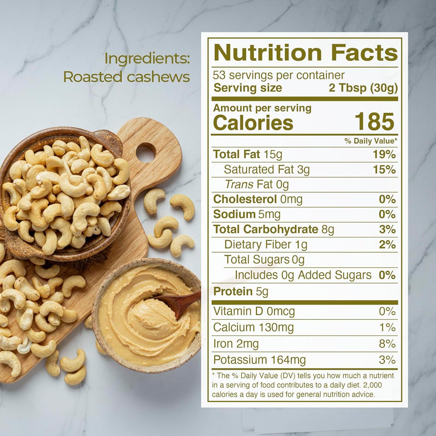 image:imageKevala Cashew Butter Premium Natural Cashew Cream for Baking and Cooking Delicious Peanut Butter Substitute for Breakfasts and Snacks Lactose Free Nutty Spread for Toasts and Pancakes 35 lb