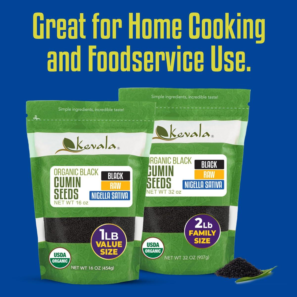 image:imageKevala Organic Raw Black Cumin Seeds Nigella Sativa Gluten Free Seasoning for Salads Vegan Option for a Variety of Diets For Healthy Cooking in Restaurants Kitchen Staple 1lb 16 oz