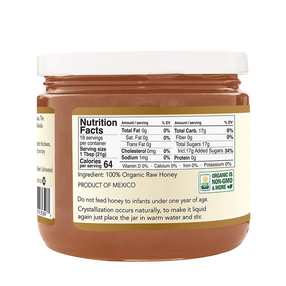 image:imageKevala Organic Raw Oaxaca Honey Natural Sweetener for Meals and Drinks with no Pesticides Pure and Unprocessed Spread for Bread and Toast Golden Nectar with no Sugar Added Glass Jar 16 ozAcacia