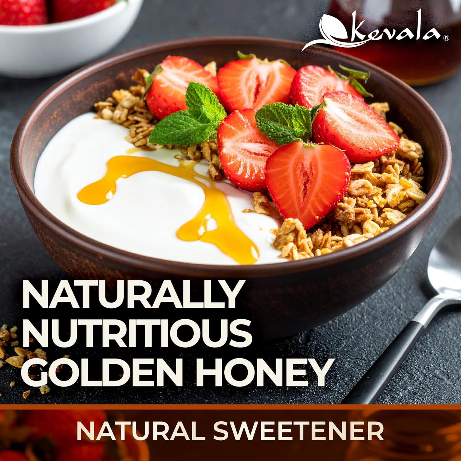 image:imageKevala Organic Raw Oaxaca Honey Natural Sweetener for Meals and Drinks with no Pesticides Pure and Unprocessed Spread for Bread and Toast Golden Nectar with no Sugar Added Glass Jar 16 ozRaw Oaxaca