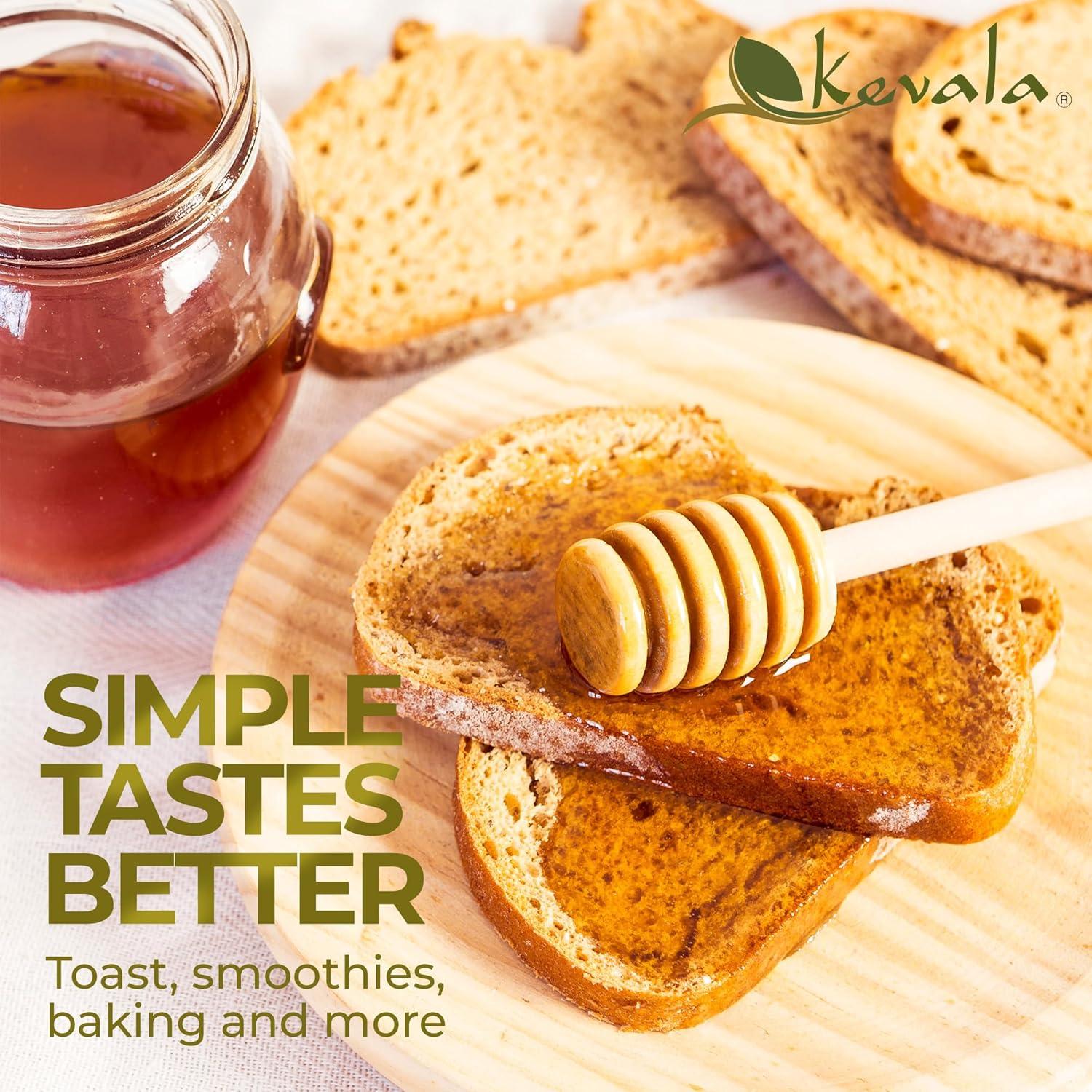 image:imageKevala Organic Raw Unfiltered Honey Bear Gluten Free Sweetener with No Sugar Added Maple Syrup Substitute for Pancakes and Waffles Squeezable Bottle for Easy Use Raw Honey 12 oz 2pack