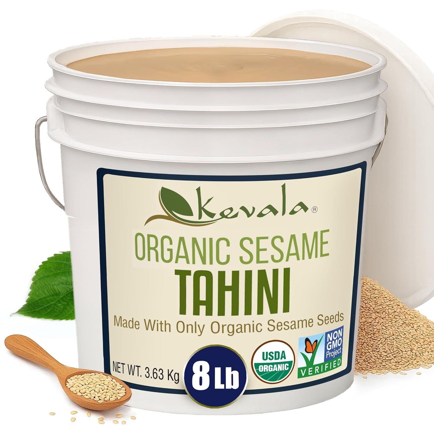 image:imageKevala Organic Sesame Tahini Smooth Hulled Sesame Paste with Pure Sesame Flavor for Spreads Sauces amp Cooking USDA Organic NonGMO Project Verified amp Kosher Certified 32 Oz 2 LbOrganic Sesame