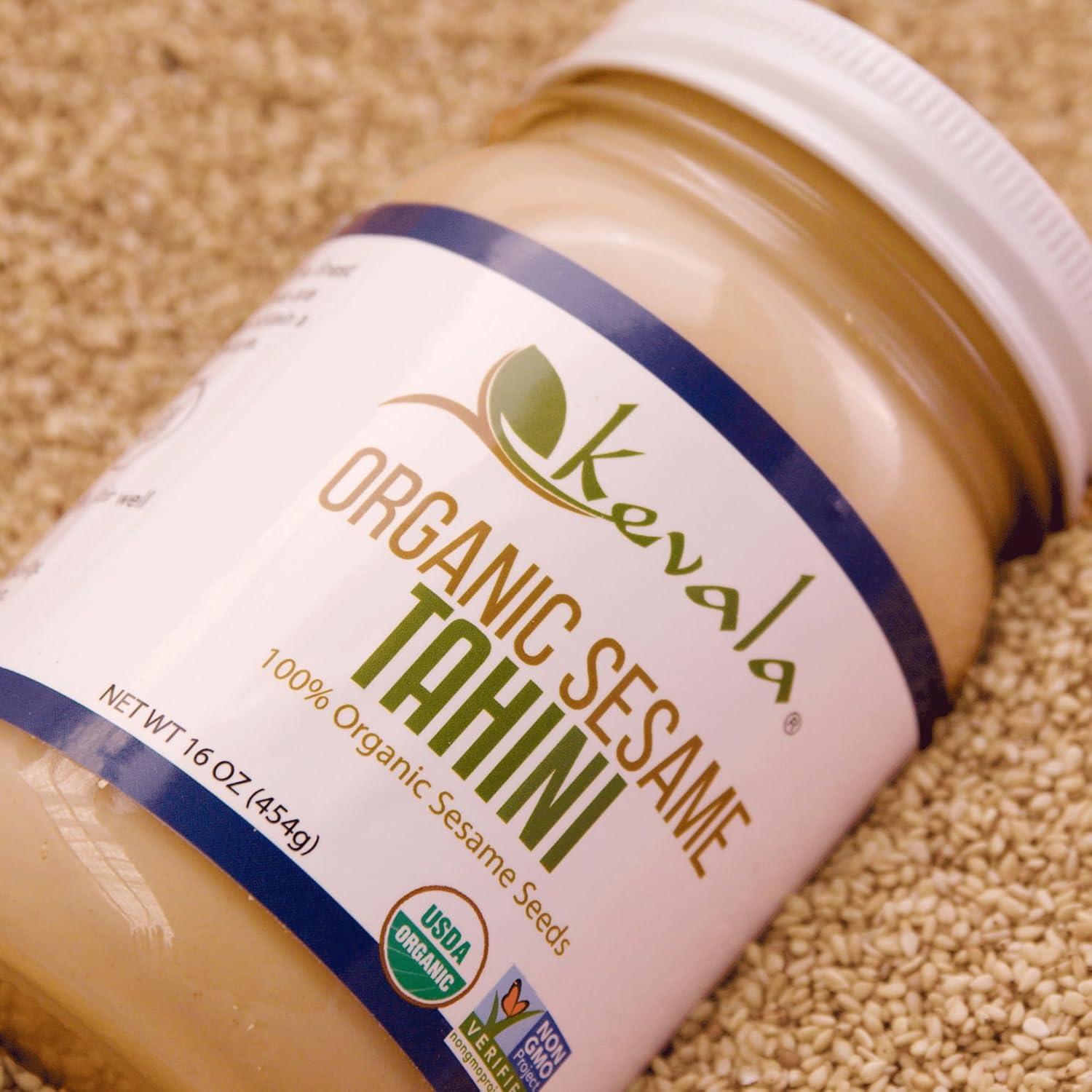 image:imageKevala Organic Sesame Tahini Smooth Hulled Sesame Paste with Pure Sesame Flavor for Spreads Sauces amp Cooking USDA Organic NonGMO Project Verified amp Kosher Certified 32 Oz 2 LbOrganic Sesame