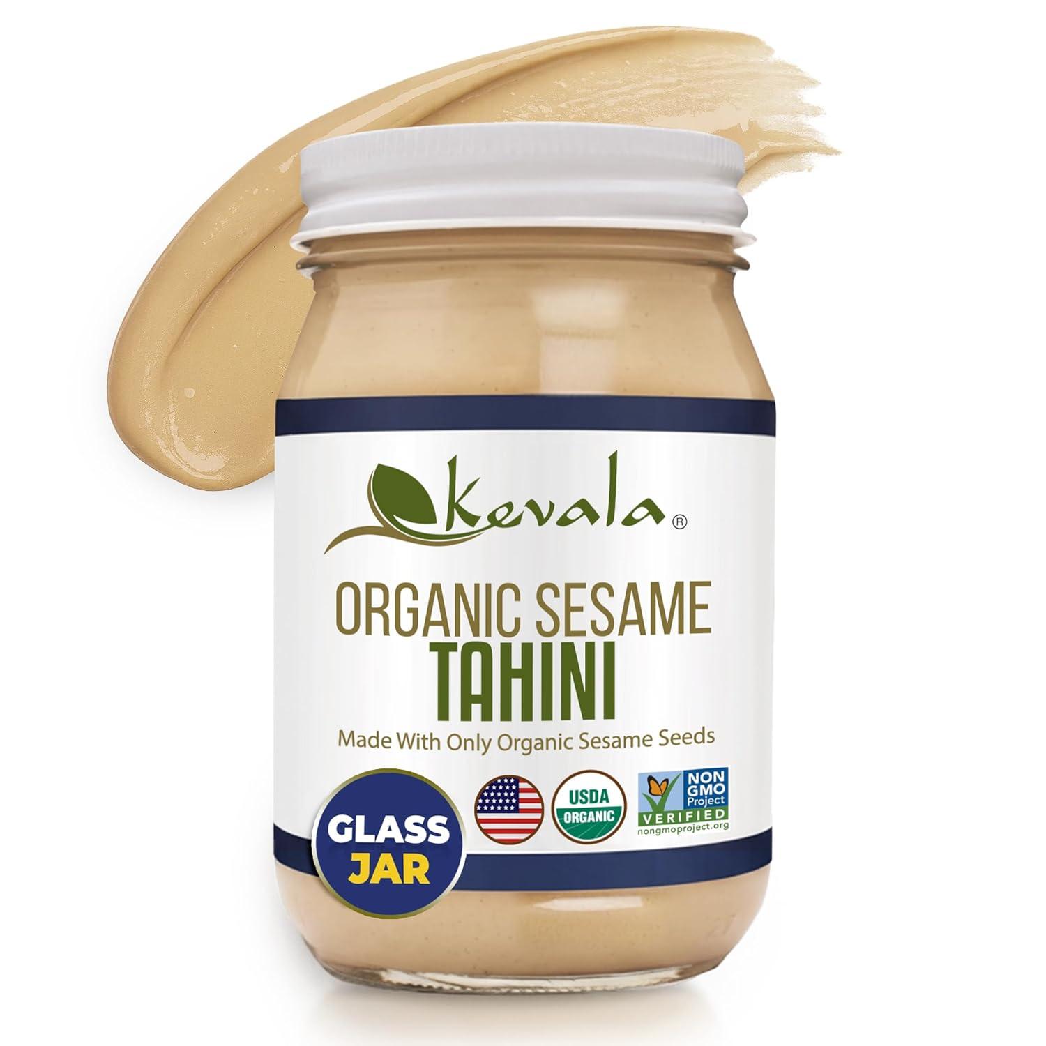 image:imageKevala Organic Sesame Tahini Smooth Hulled Sesame Paste with Pure Sesame Flavor for Spreads Sauces amp Cooking USDA Organic NonGMO Project Verified amp Kosher Certified 32 Oz 2 LbOrganic Sesame
