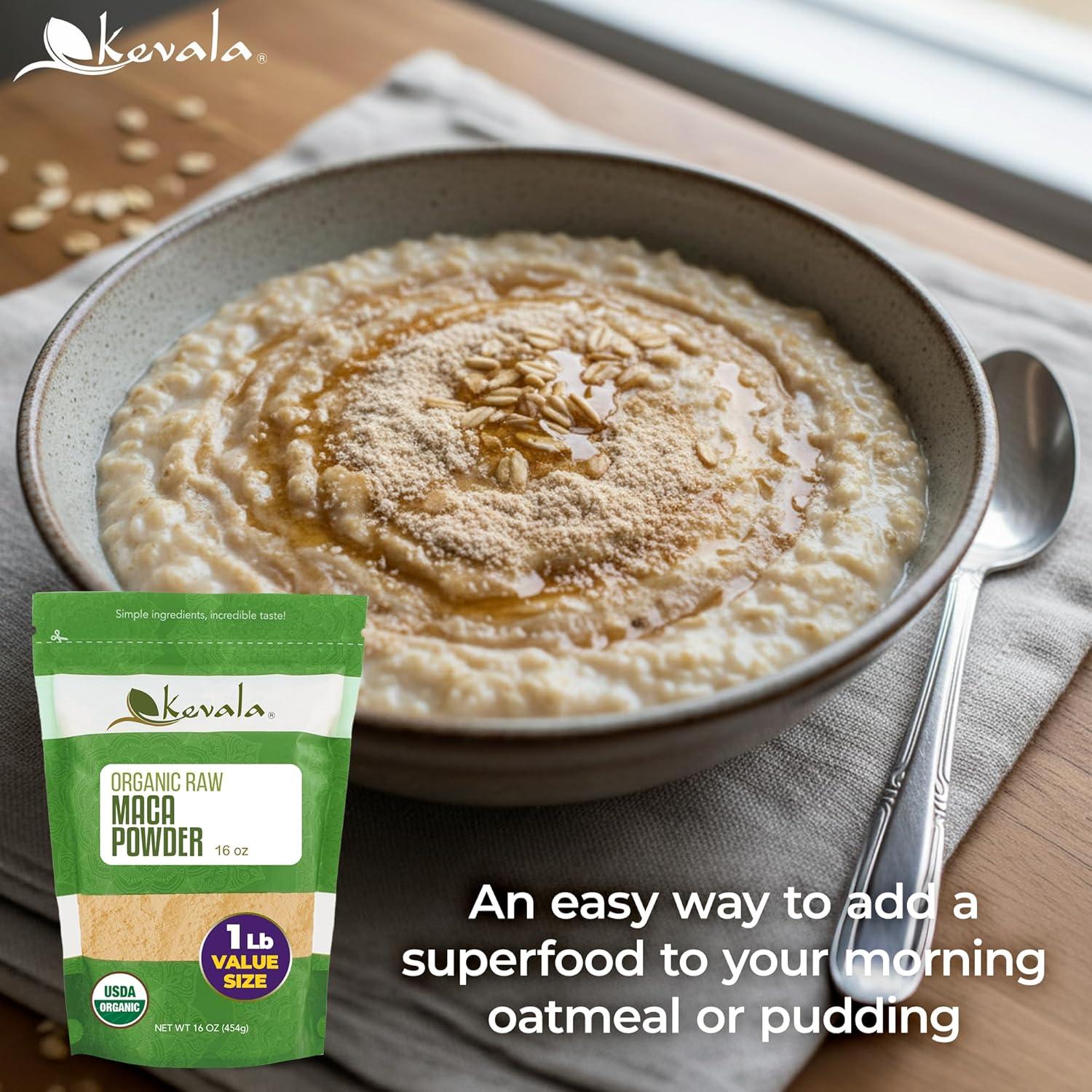 image:imagekevala Organic Maca Root Powder Raw Maca Powder 1 lb 16 oz Gluten Free Vegan Kosher