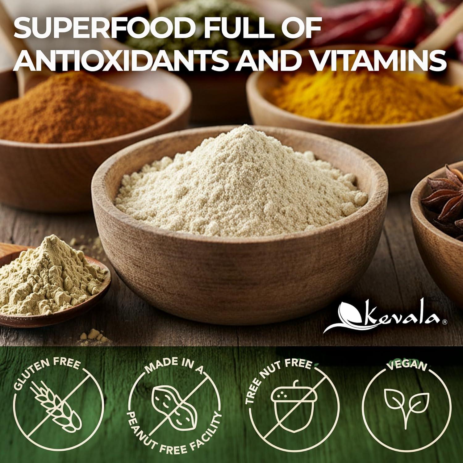 image:imagekevala Organic Maca Root Powder Raw Maca Powder 1 lb 16 oz Gluten Free Vegan Kosher