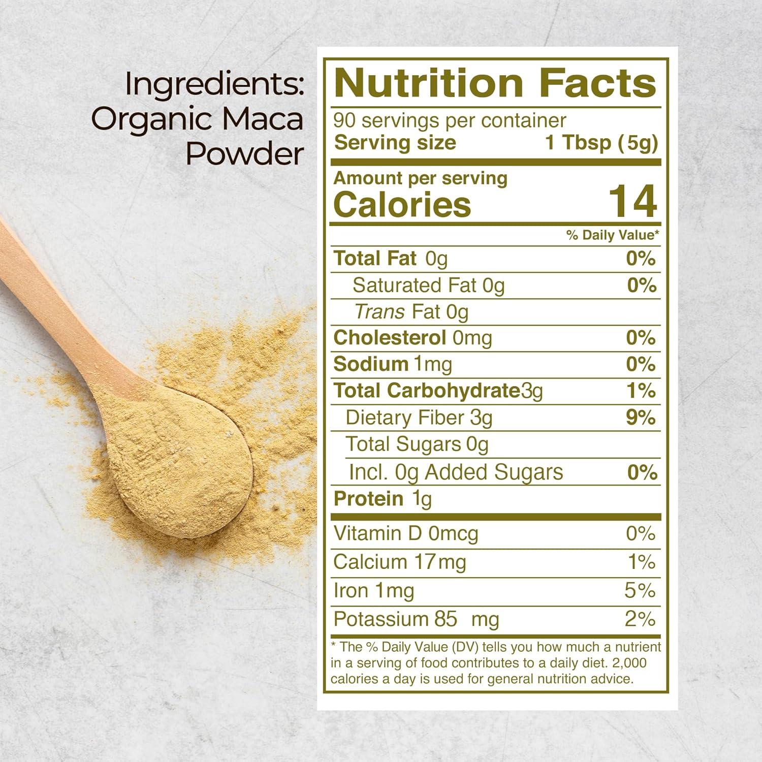 image:imagekevala Organic Maca Root Powder Raw Maca Powder 1 lb 16 oz Gluten Free Vegan Kosher