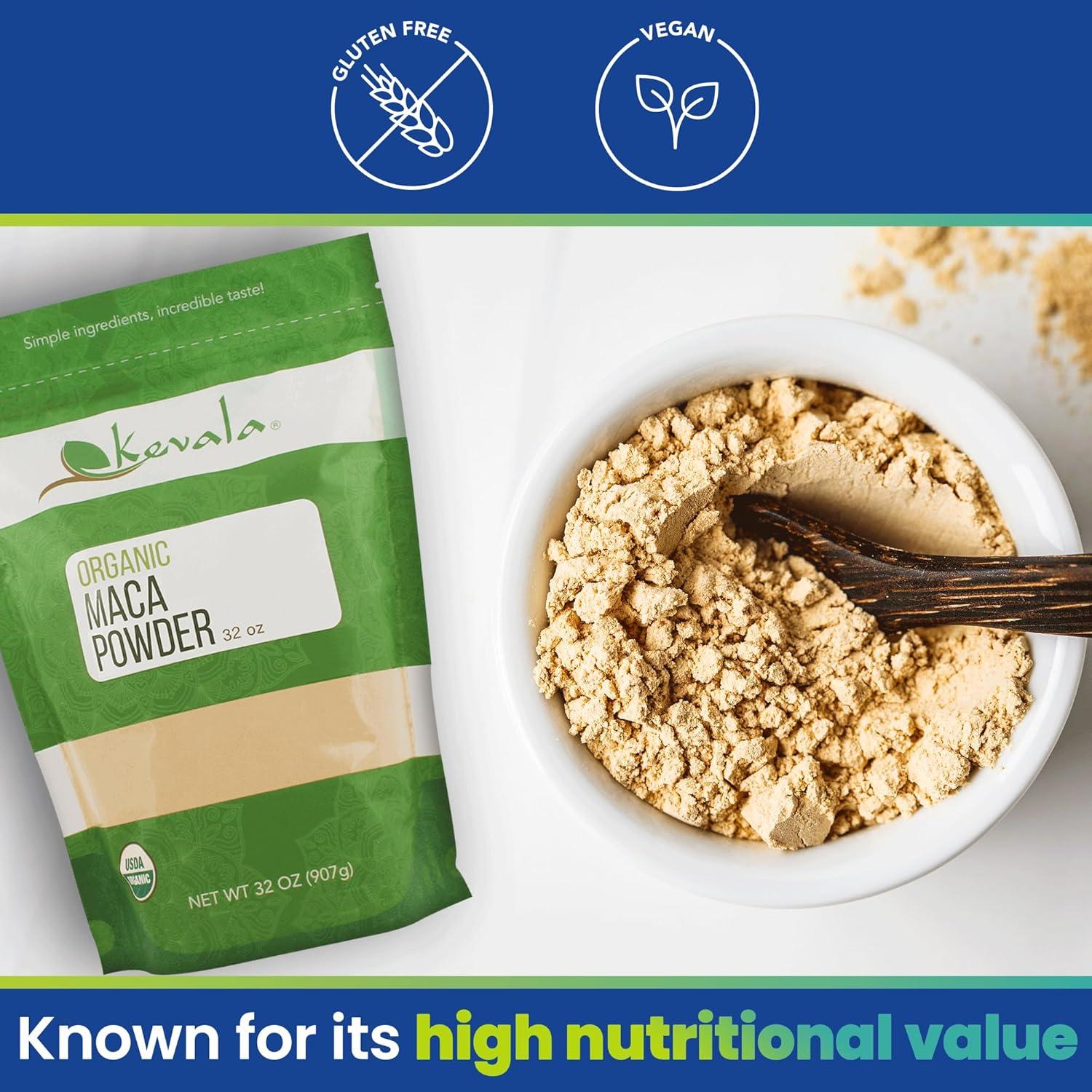 image:imagekevala Organic Maca Root Powder Raw Maca Powder 2 lb 32 oz Gluten Free Vegan Kosher
