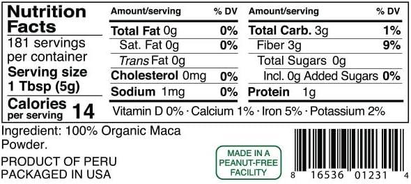 image:imagekevala Organic Maca Root Powder Raw Maca Powder 2 lb 32 oz Gluten Free Vegan Kosher