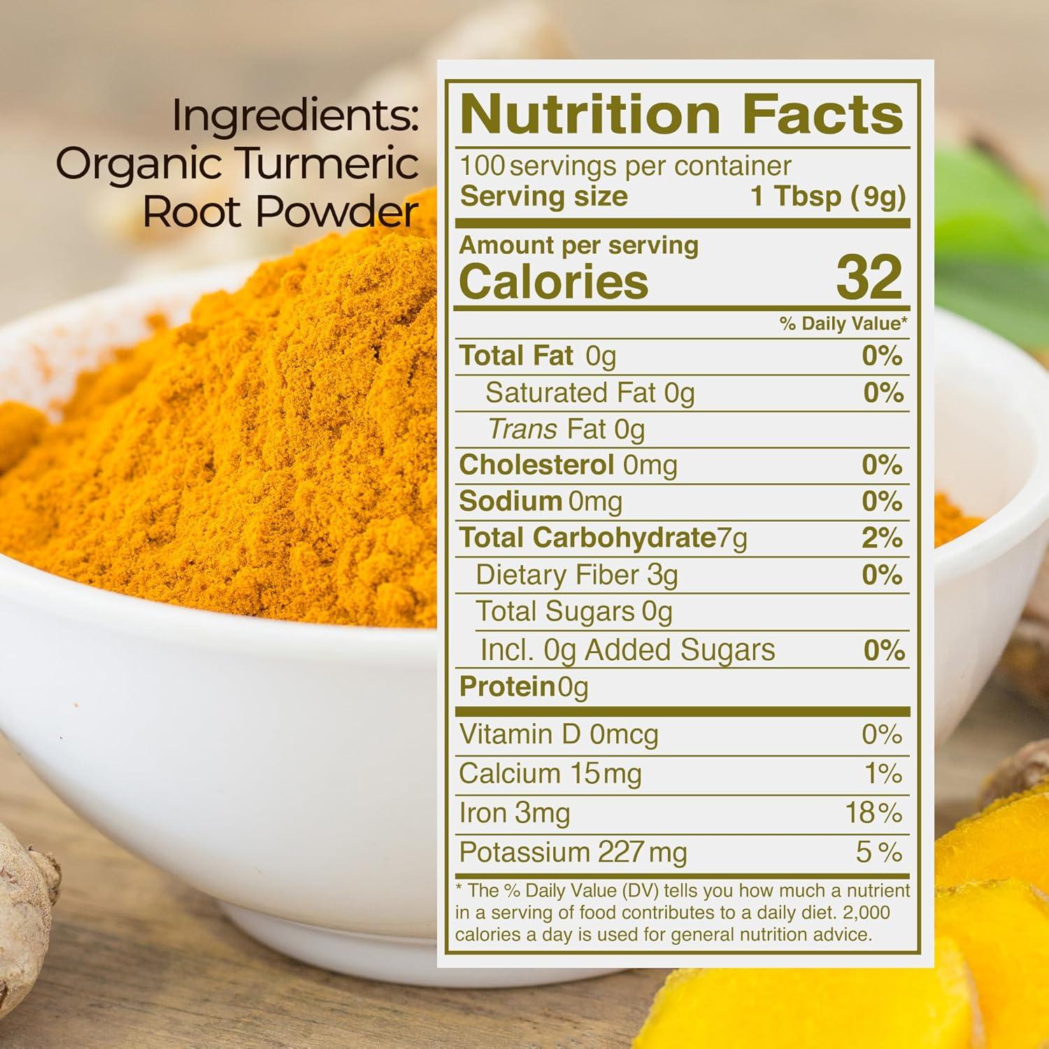 image:imagekevala Organic Turmeric Root Powder Gluten Free Curcumin Vegan Supplement for Cooking Kitchen Spice Non GMO and Kosher Product 2 lb 32 oz32 Ounce Pack of 2