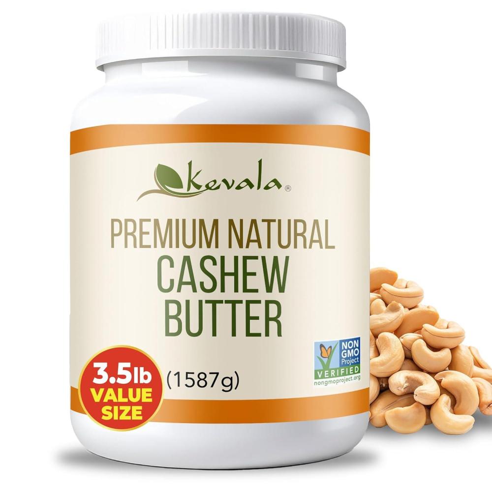 image:imageKevala Cashew Butter Premium Natural Cashew Cream for Baking and Cooking Delicious Peanut Butter Substitute for Breakfasts and Snacks Lactose Free Nutty Spread for Toasts and Pancakes 35 lb