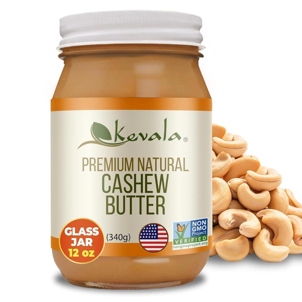 image:imageKevala Cashew Butter Spreadable Cream for Sandwiches Made with no Additives Premium Natural Spread for Toast and Pancakes Nutritious Addition to Breakfast and Healthy Snacks Glass Jar 12 oz12 Ounce Pack of 1