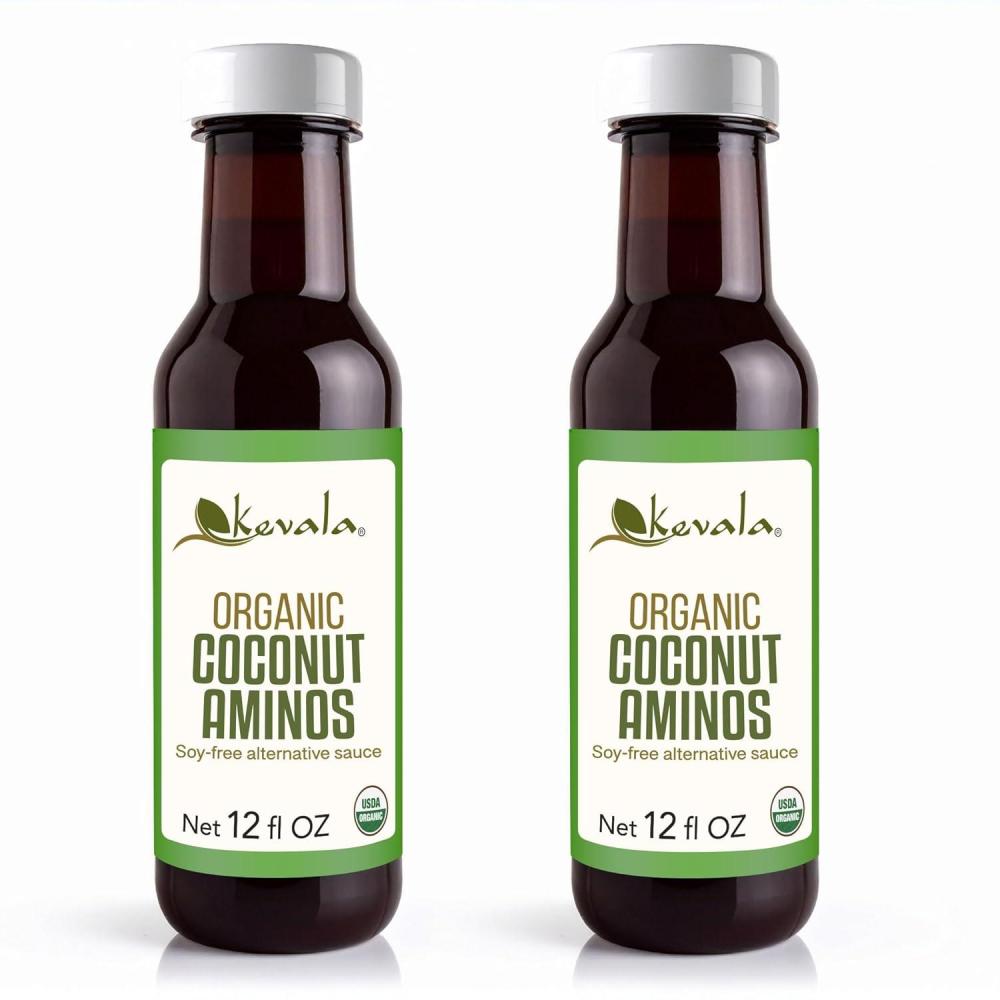 image:imageKevala Organic Coconut Aminos 12 fl oz 354 ml Liquid Amino Soy Sauce Substitute Liquid Coconut Aminos Soy Free Sauce Low Sodium Pack of 2