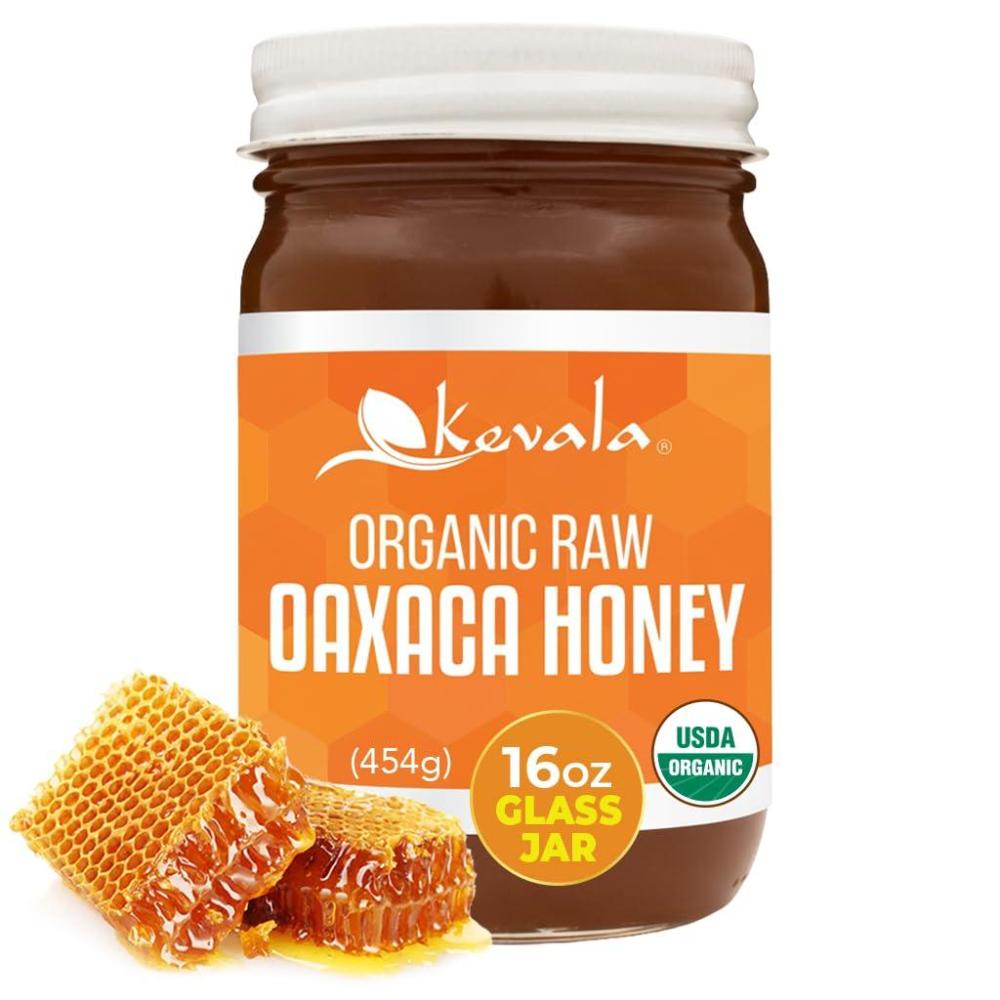 image:imageKevala Organic Raw Oaxaca Honey Natural Sweetener for Meals and Drinks with no Pesticides Pure and Unprocessed Spread for Bread and Toast Golden Nectar with no Sugar Added Glass Jar 16 ozWildflower