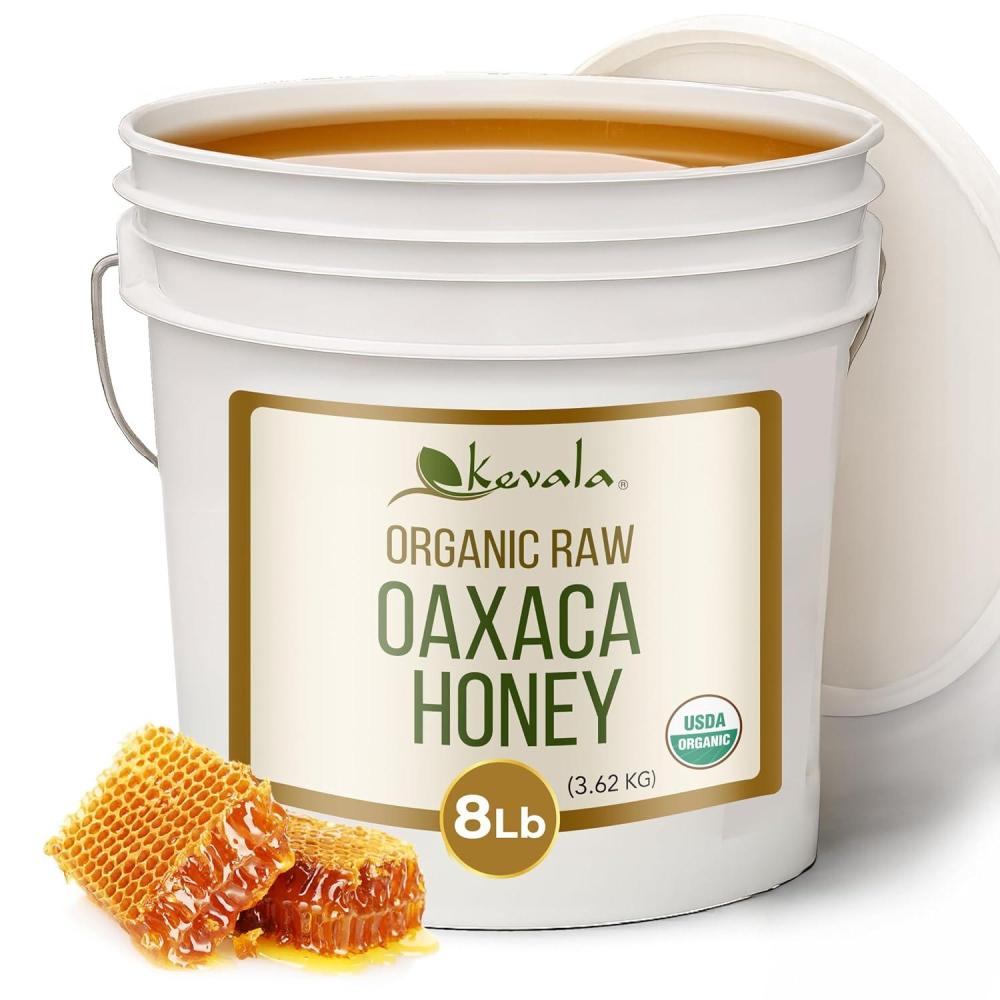 image:imageKevala Organic Raw Oaxaca Honey Natural and Fresh Honey With no Additives Sweet Addition to Your Favorite Dishes and Drinks With no Added Sugar Unprocessed Spread for Toast and Pancakes 8 lb