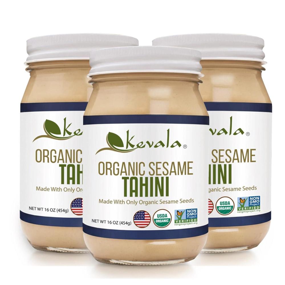 image:imageKevala Organic Sesame Tahini Smooth Hulled Sesame Paste with Pure Sesame Flavor for Spreads Sauces amp Cooking USDA Organic NonGMO Project Verified amp Kosher Certified 32 Oz 2 LbOrganic Sesame