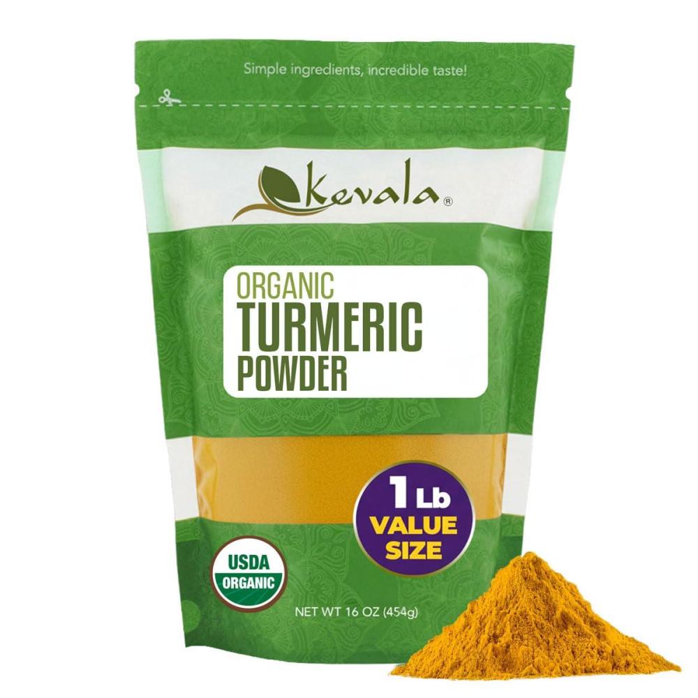 image:imageKevala Organic Turmeric Root Powder Gluten Free Curcumin Vegan Supplement for Cooking Kitchen Spice Non Gmo Kosher Product 1 lb 16 oz