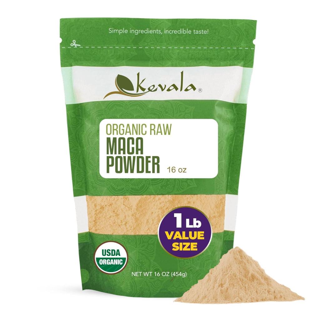 image:imagekevala  Organic Maca Root Powder  Raw Maca Powder 1 lb  16 oz  Gluten Free  Vegan  Kosher