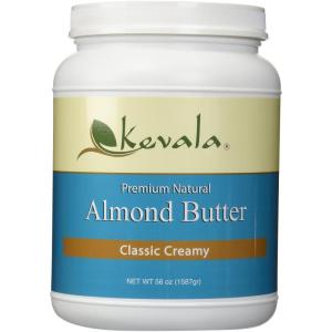 Kevala Almond Butter Creamy – Smooth Almond Paste for Healthy Snacks, Good Addition to Breakfast Pancakes and Toasts, Delicious Peanut Butter Substitute with no Sugar Added, Made in the USA, 3.5 lb