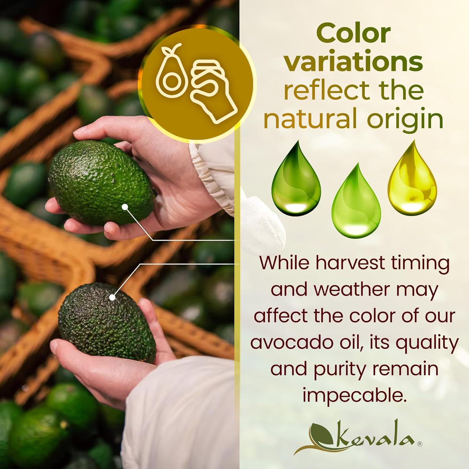 image:imageKevala Avocado Oil Cold Pressed NonGMO Project Verified amp Kosher Multipurpose for High Smoke Point Cooking Roasting Sauting amp Skin Moisturizing Ideal Kitchen Staple 8 Fl Oz Pack of 1128 fl oz Pack of 1