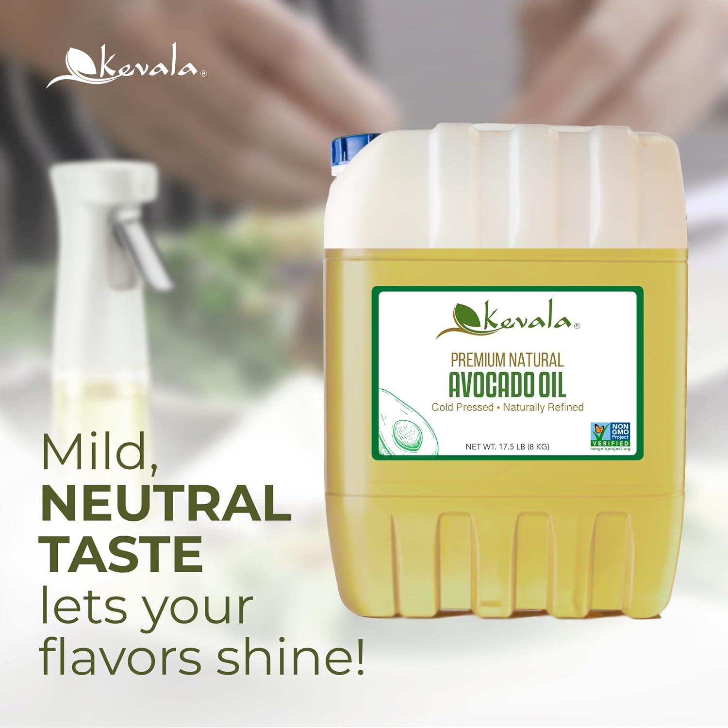 image:imageKevala Avocado Oil Cold Pressed NonGMO Project Verified amp Kosher Multipurpose for High Smoke Point Cooking Roasting Sauting amp Skin Moisturizing Ideal Kitchen Staple 8 Fl Oz Pack of 1175 lb