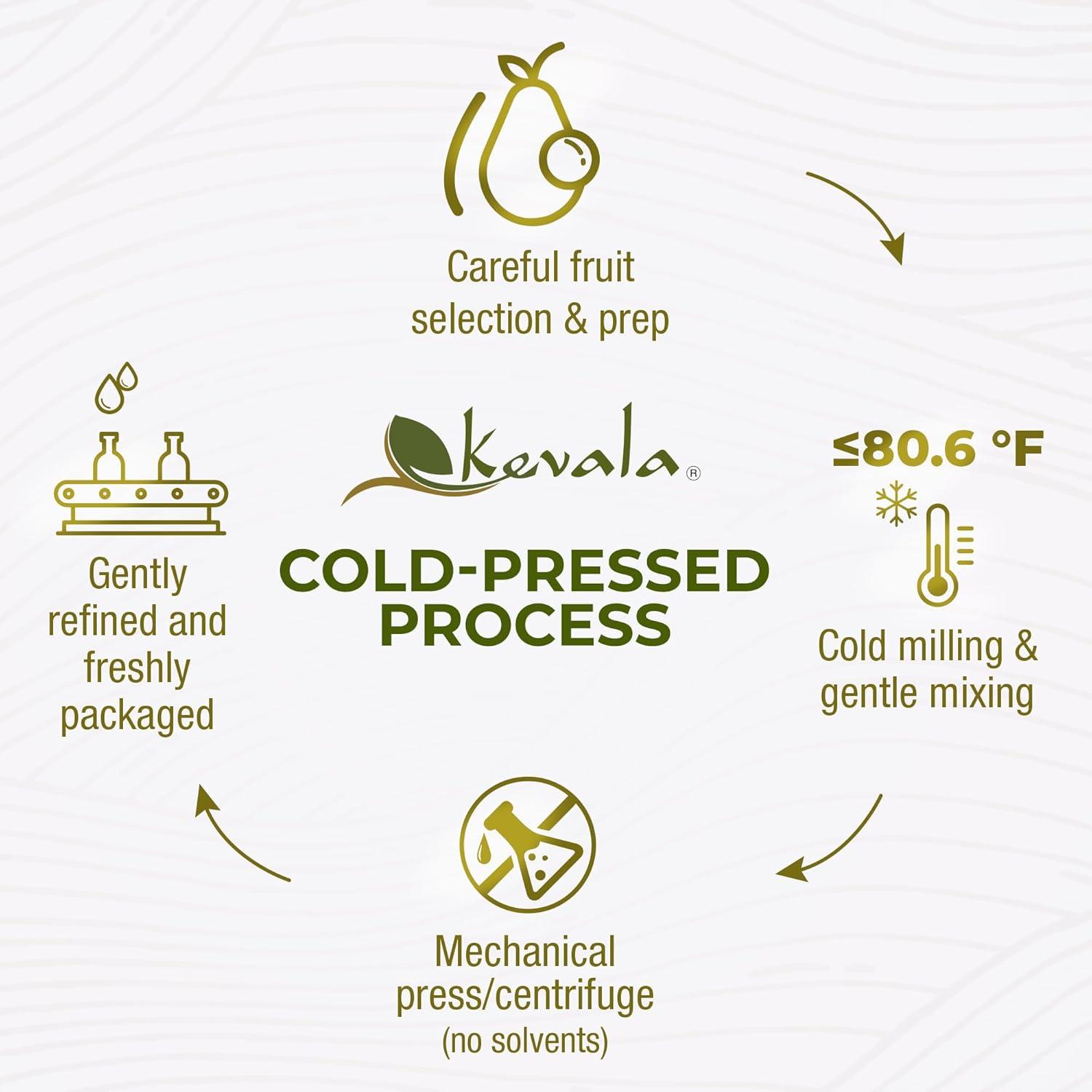 image:imageKevala Avocado Oil Cold Pressed NonGMO Project Verified amp Kosher Multipurpose for High Smoke Point Cooking Roasting Sauting amp Skin Moisturizing Ideal Kitchen Staple 8 Fl Oz Pack of 1798 fl oz Pack of 1