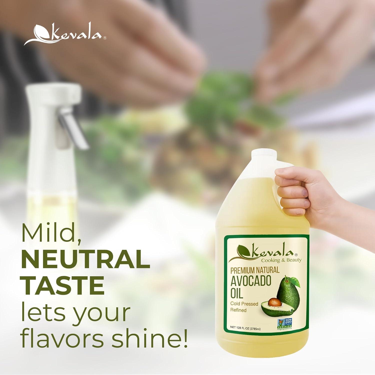 image:imageKevala Avocado Oil Cold Pressed NonGMO Project Verified amp Kosher Multipurpose for High Smoke Point Cooking Roasting Sauting amp Skin Moisturizing Ideal Kitchen Staple 8 Fl Oz Pack of 1128 fl oz Pack of 1