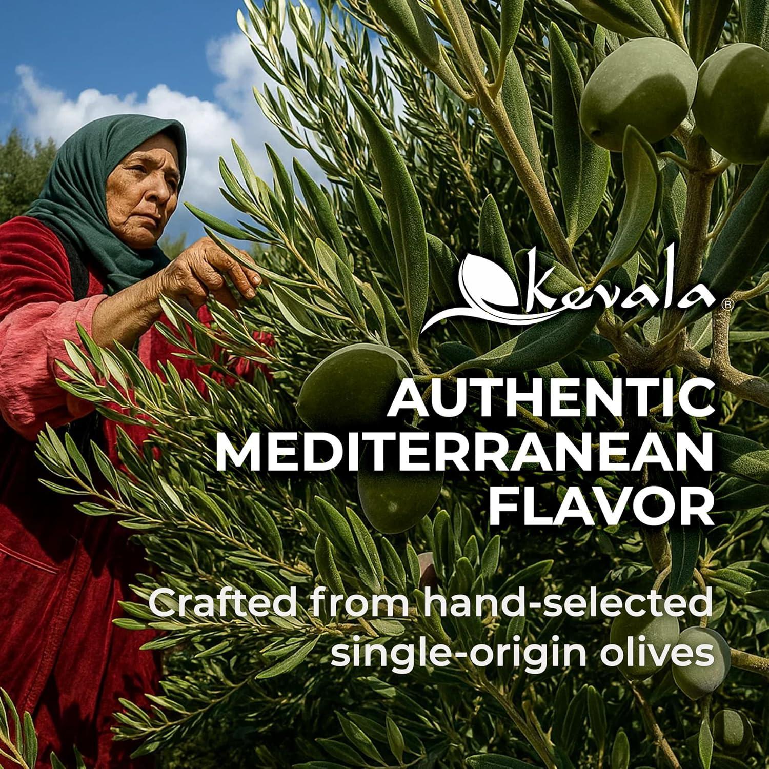image:imageKevala Extra Virgin Organic Olive Oil Unrefined Cooking Oil Cold Pressed and with no Preservatives Made with Carefully Selected Fresh Olives Natural Kitchen Pantry Essential Easy Storage 64 oz