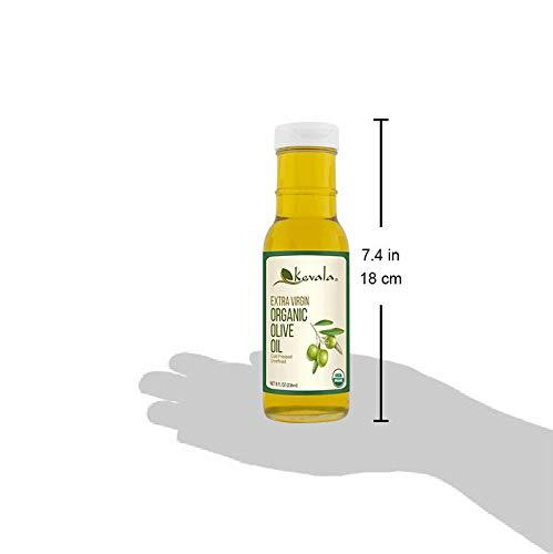 image:imageKevala Extra Virgin Organic Olive Oil Unrefined Olive Oil with no Additives for Cooking and Baking at Home Smooth Base for Salad Dressings GlutenFree Finishing Touch for Meals Glass Bottle 8 oz798 Fl Oz Pack of 3