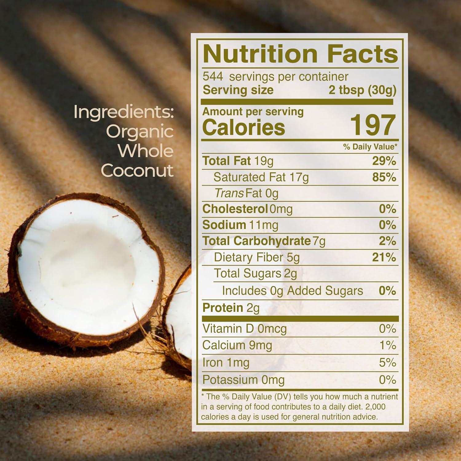 image:imageKevala Organic Coconut Butter For Baking and Cooking Made in USA Creamy Spread for Pancakes Unsalted with No Sugar Added DairyFree Spreadable Coconut Butter Bulk Size for Foodservice 36 lb