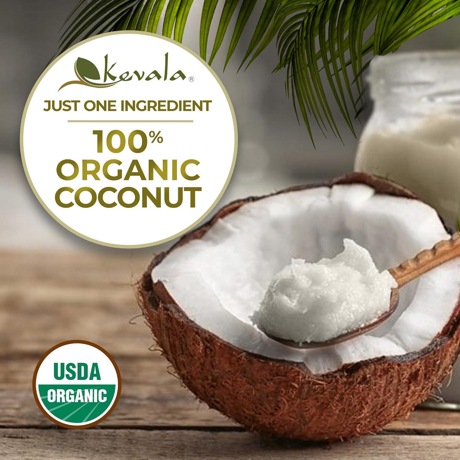 image:imageKevala Organic Coconut Butter For Baking and Cooking Made in USA Creamy Spread for Pancakes Unsalted with No Sugar Added DairyFree Spreadable Coconut Butter Bulk Size for Foodservice 36 lb