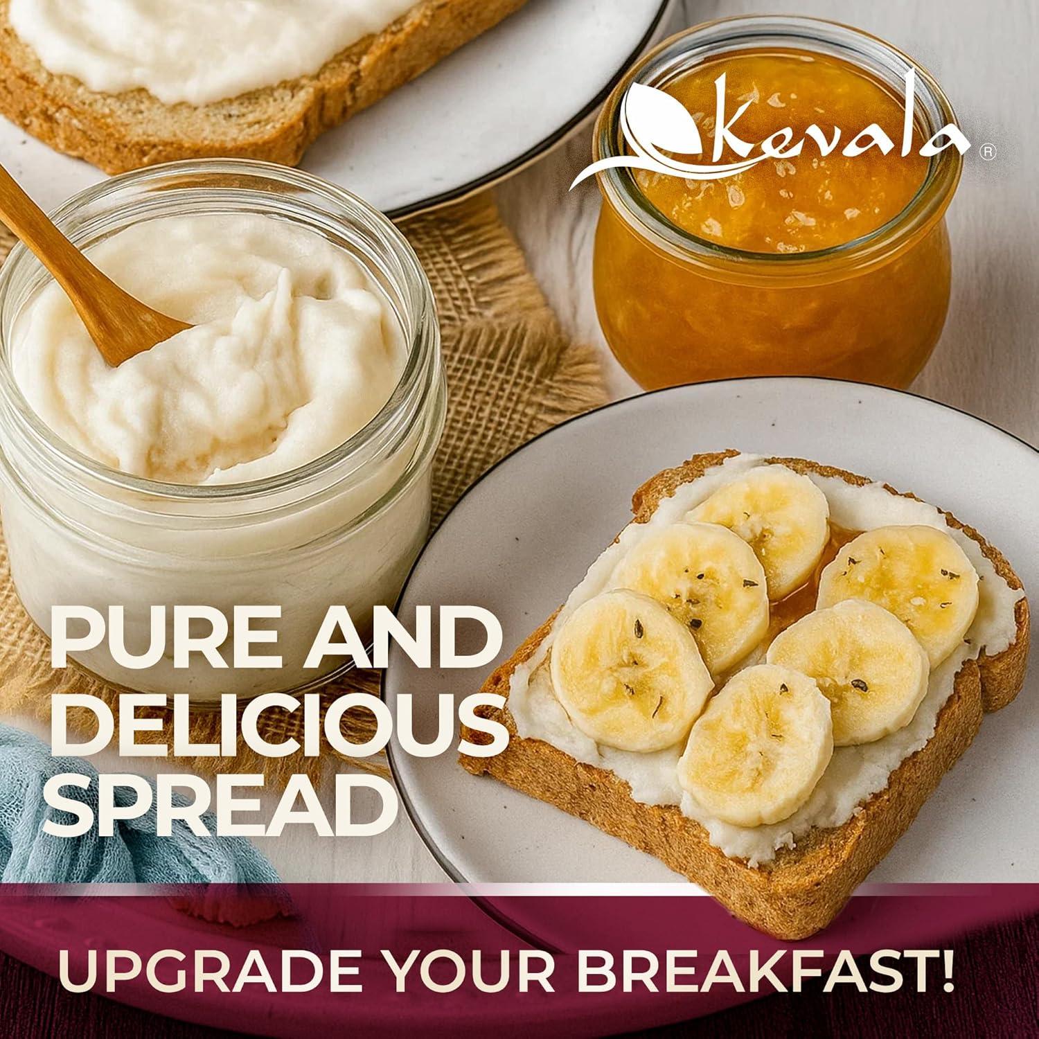image:imageKevala Organic Coconut Butter For Baking and Cooking Made in USA Creamy Spread for Pancakes Unsalted with No Sugar Added DairyFree Spreadable Coconut Butter Bulk Size for Foodservice 36 lb