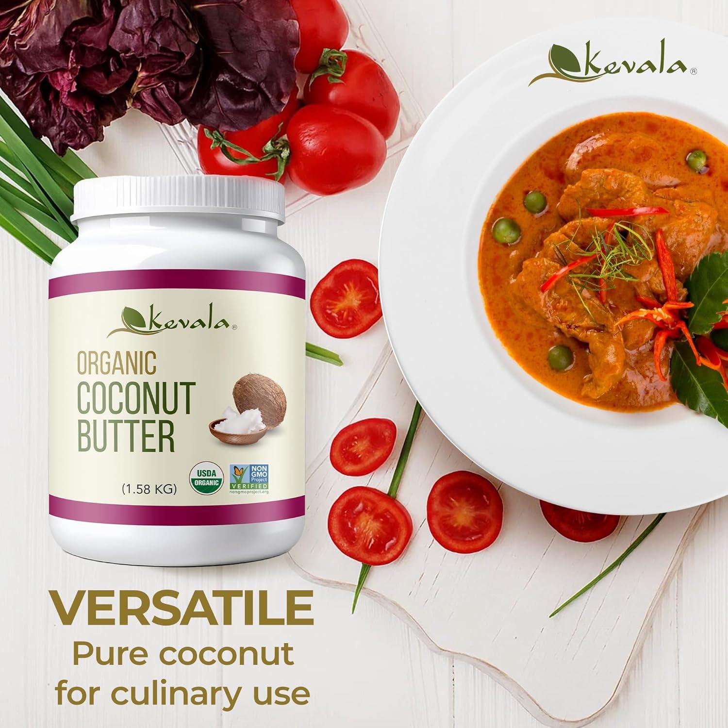 image:imageKevala Organic Coconut Butter Multifunctional Spread for Cooking and Beauty Made in USA SingleIngredient Product with no Additives Source of Healthy Fats and Essential Nutrients 35 lb 56 oz