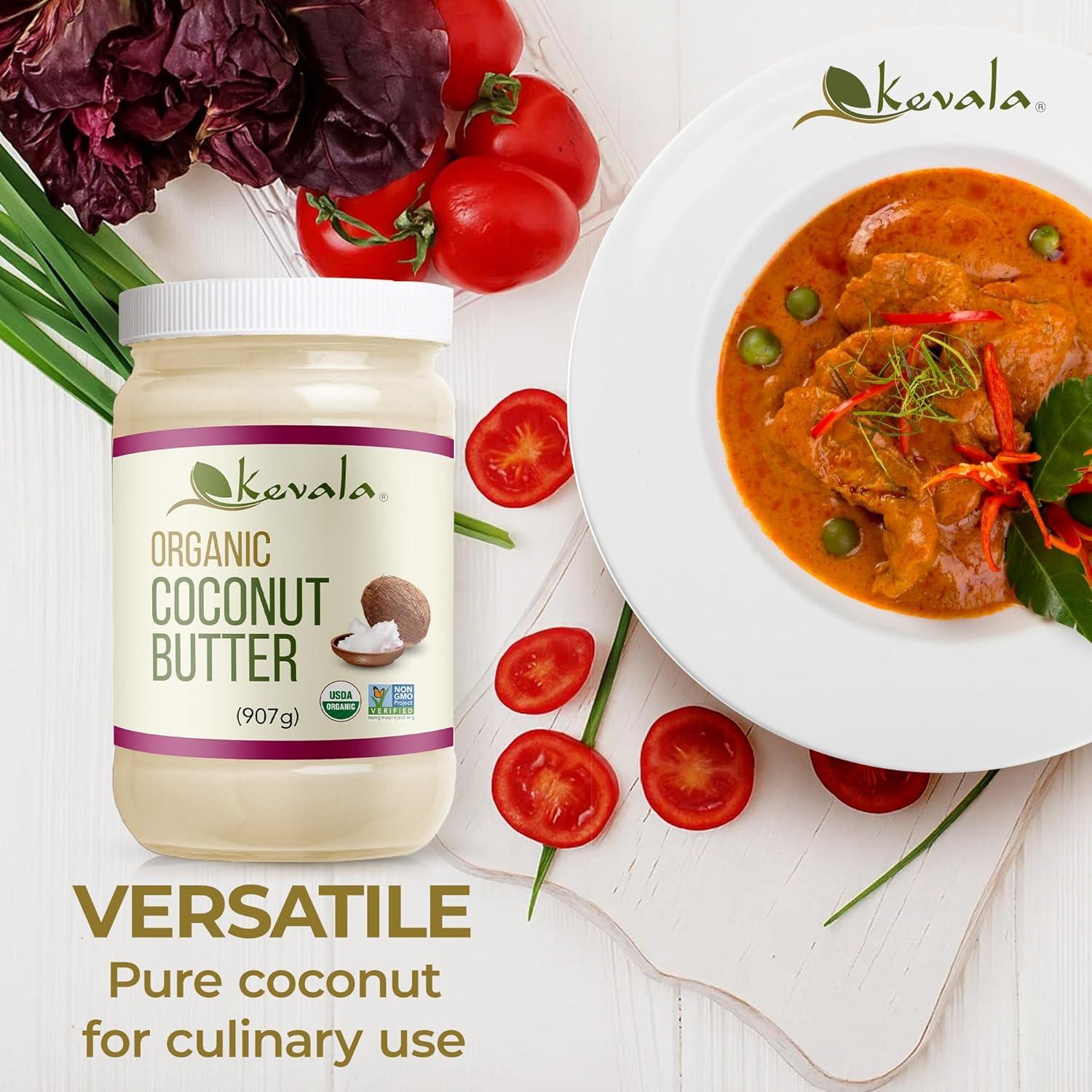 image:imageKevala Organic Coconut Butter Natural PlantBased Sandwich Spread Made in USA Spreadable Coconut Cream for Daily Baking and Cooking Nutritious Addition to Snacks and Breakfasts 2 lb