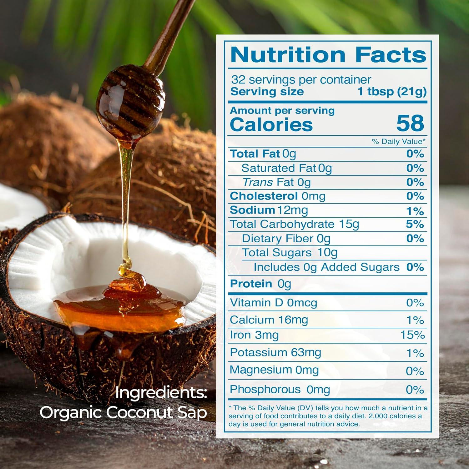 image:imageKevala Organic Coconut Nectar No Gluten Vegan No Added Sugar Natural Maple Syrup Alternative Extract From Coconuts Great for Pancakes 235 oz 1pack 235 oz 2pack 47 oz