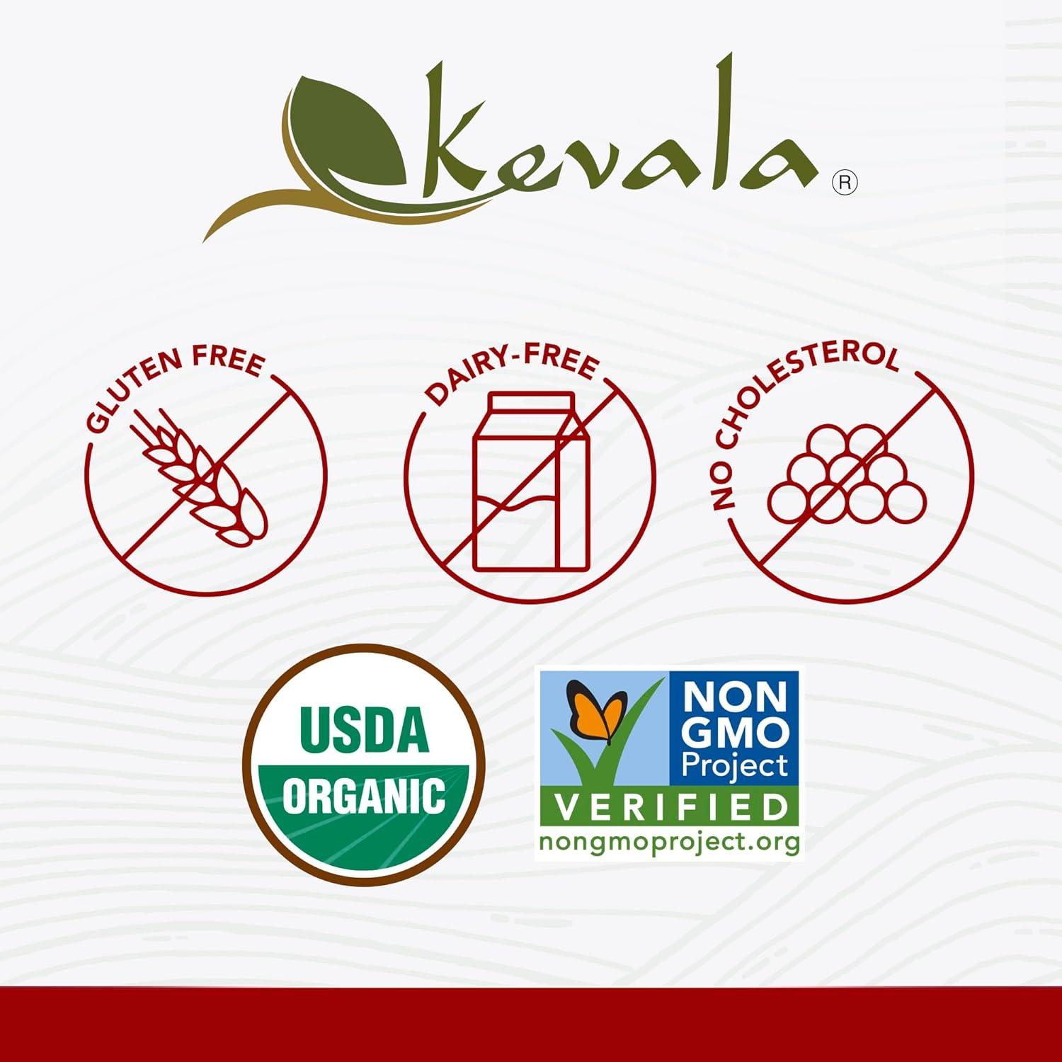 image:imageKevala Organic Coconut Oil Extra Virgin Oil with High Smoke Point for Baking and Cooking Natural and Fresh Coconut Scent for Body Massages Complements Recipes from Many Cultures Bulk Size 8 lb16 fl oz