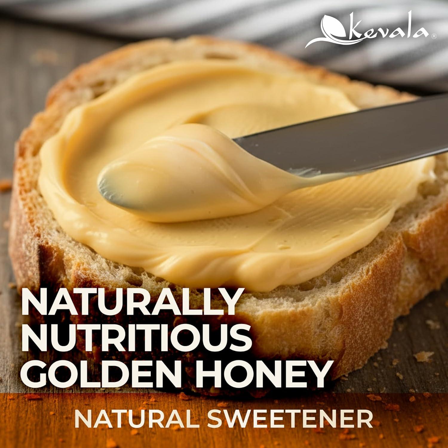 image:imageKevala Raw Unfiltered Honey Pure Honey for Daily Baking and Cooking Authentic Sweetness with no Added Sugar Deliciously Nutritious Addition to Tea and Coffee Natural Skincare Ingredient 3 lb3 Fl Oz Pack of 1