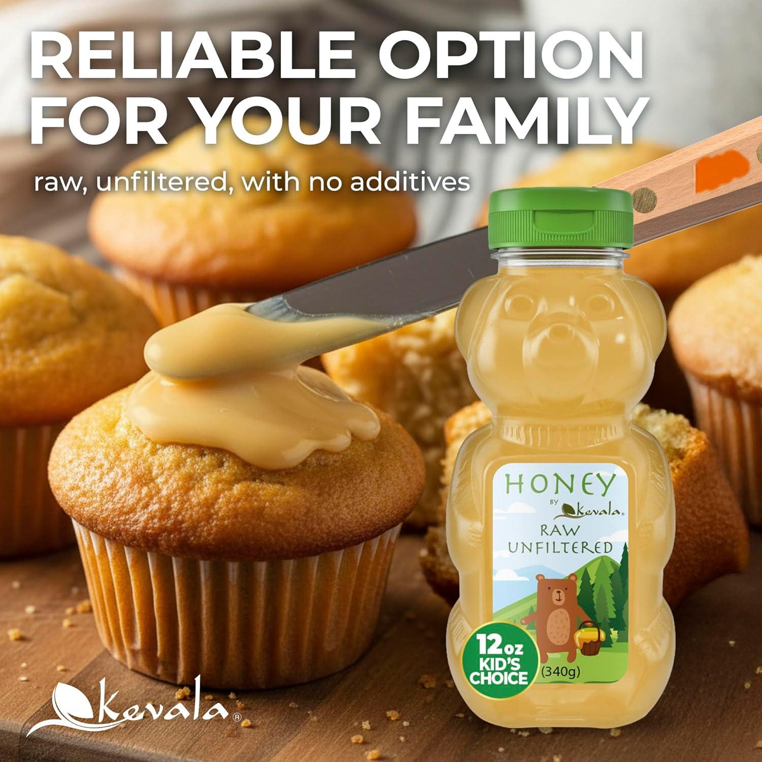 image:imageKevala Raw Unfiltered Honey Pure Honey for Daily Baking and Cooking Authentic Sweetness with no Added Sugar Deliciously Nutritious Addition to Tea and Coffee Natural Skincare Ingredient 3 lb12 Ounce Pack of 1