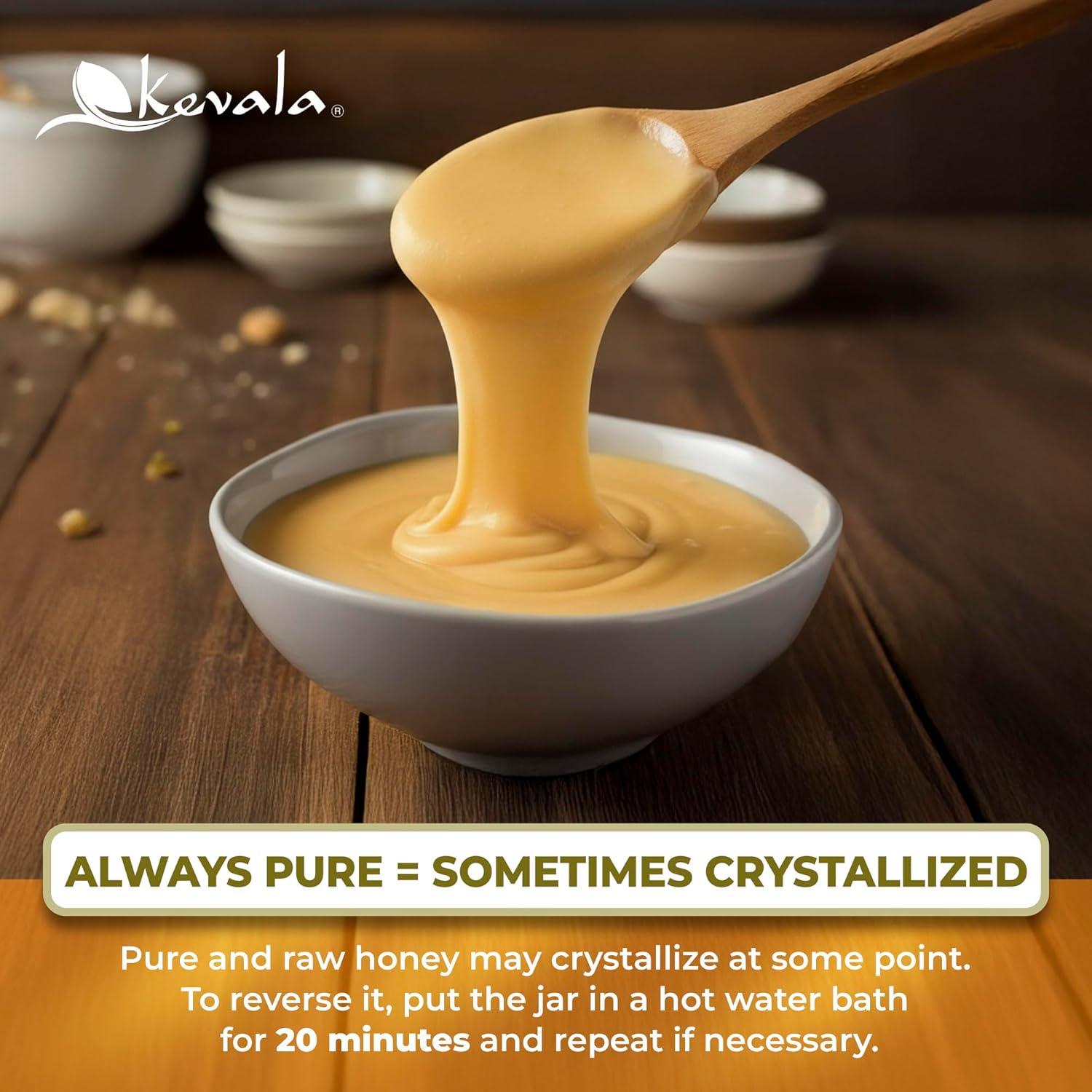 image:imageKevala Raw Unfiltered Honey Pure Honey for Daily Baking and Cooking Authentic Sweetness with no Added Sugar Deliciously Nutritious Addition to Tea and Coffee Natural Skincare Ingredient 3 lb12 Ounce Pack of 1