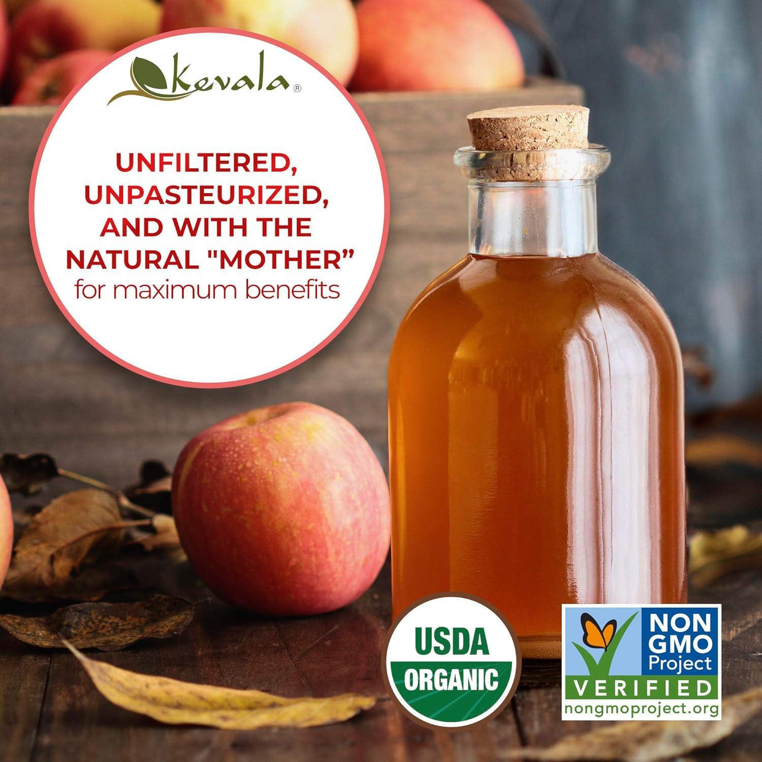 image:imageKevala Vinagre de Manzana Orgnico Vinagre Crudo con la Madre Sin Filtrar y Sin Pasteurizar Producto Limpio Sin Aditivos Ideal para tus Recetas Elaborado con Manzanas Frescas 378 L 1 Galn