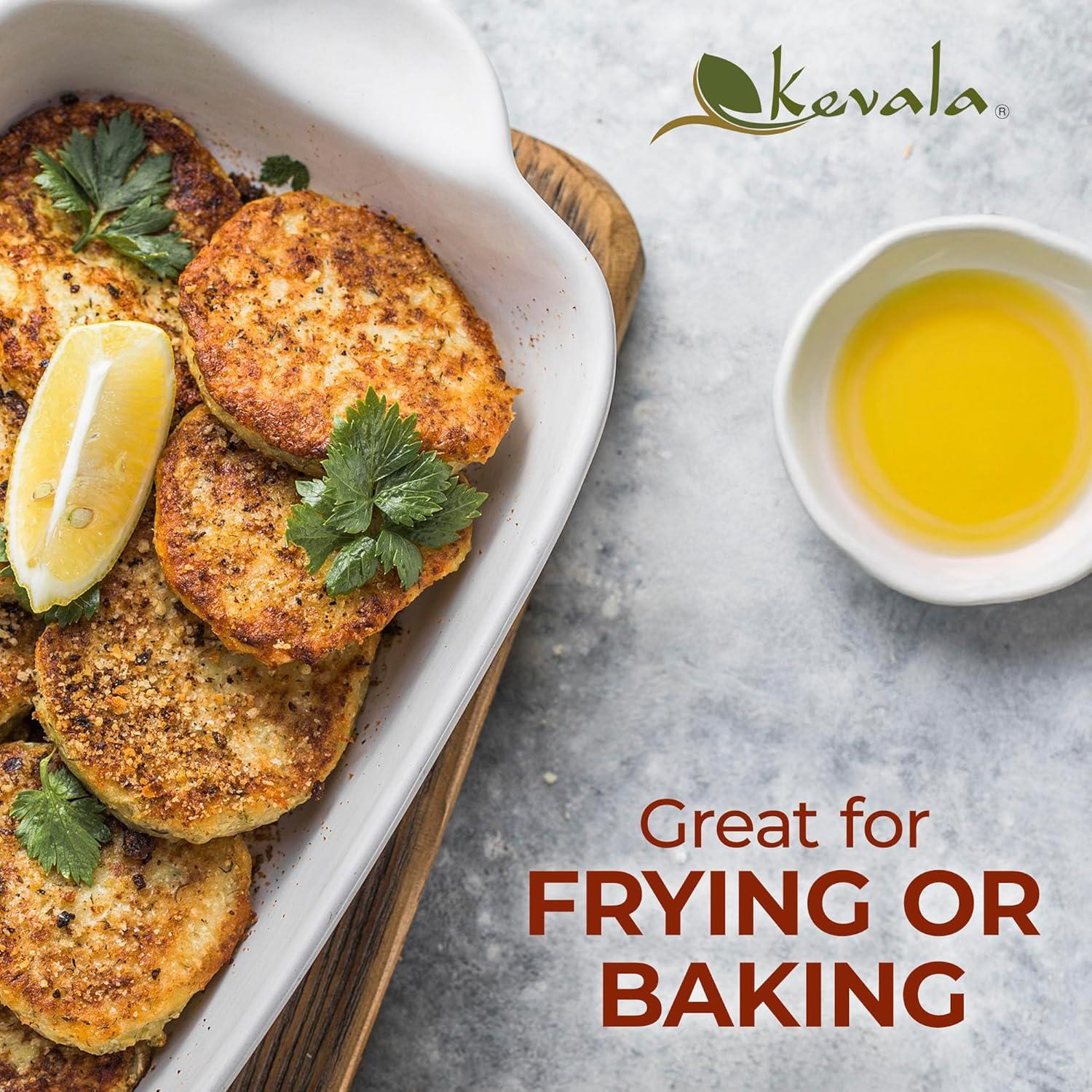 image:imagekevala Canola Oil Premium Natural Cooking and Baking Oil with Smooth Texture and Light Flavor Delicate Base for Salad Dressing and Dips No Pesticides or Preservatives Used 64 fl oz 12 gal