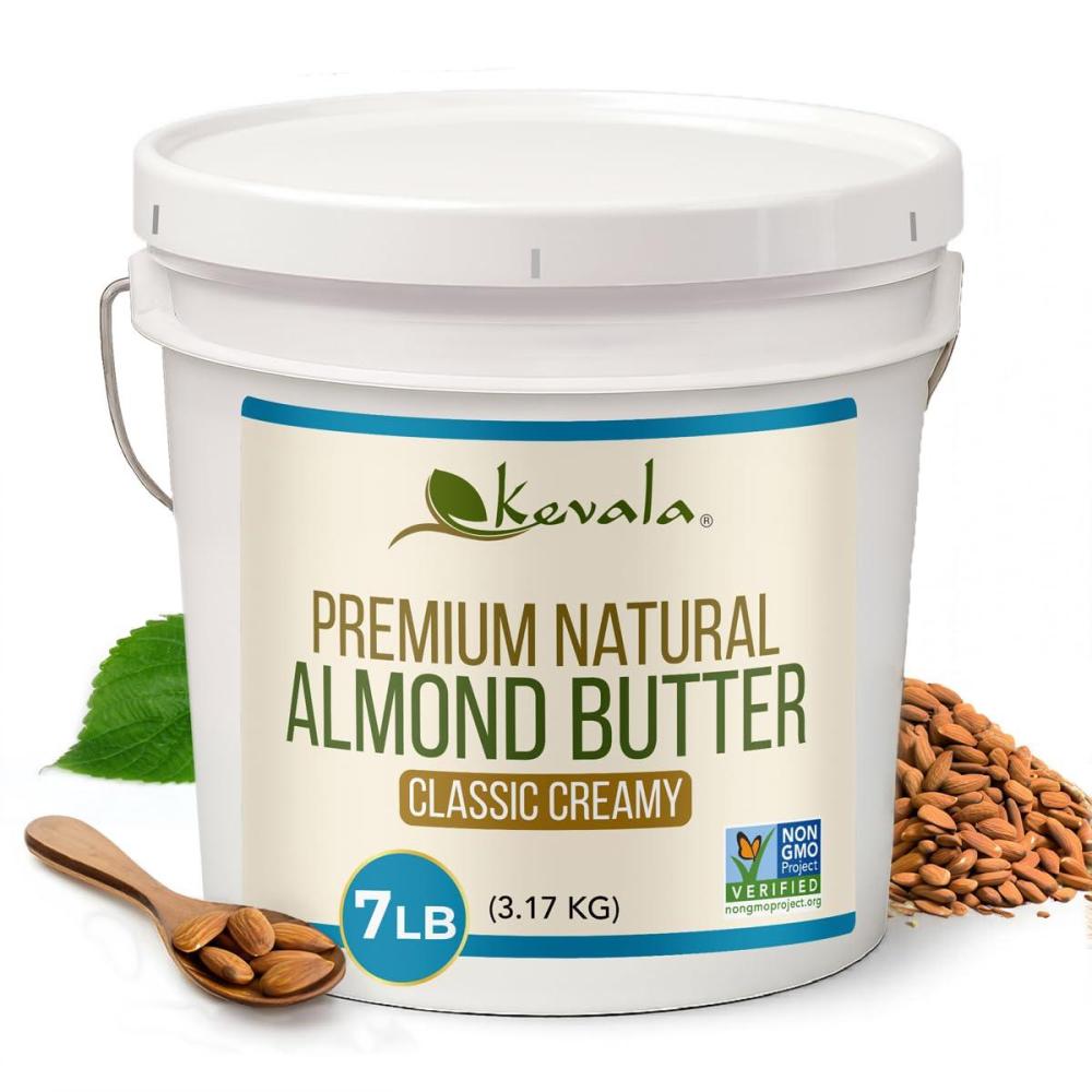 image:imageKevala Almond Butter Creamy  GlutenFree Spread for Pancakes and Waffles Nutty Ingredient for Snack Dips and Dressings Delicious Peanut Butter Substitute with no Preservatives 7 lb Bucket