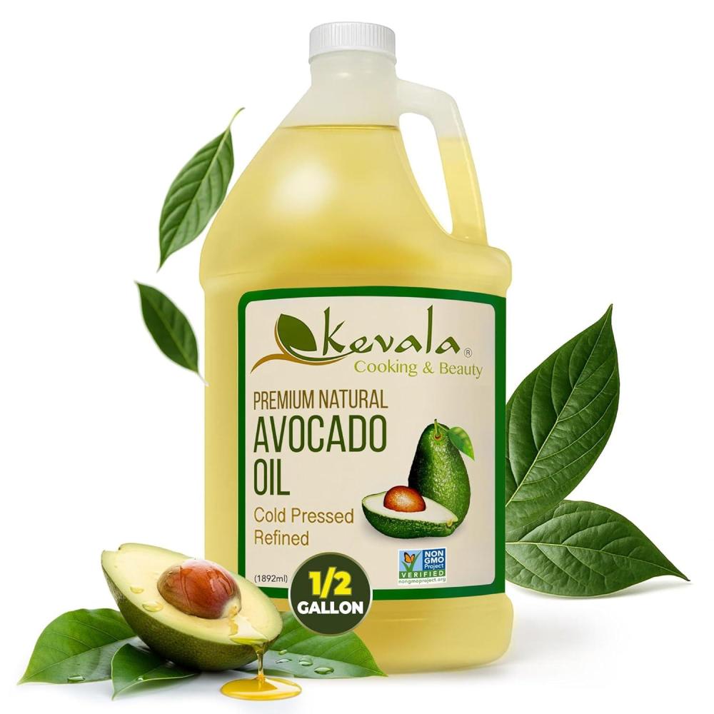 image:imageKevala Avocado Oil Cold Pressed NonGMO Project Verified amp Kosher Multipurpose for High Smoke Point Cooking Roasting Sauting amp Skin Moisturizing Ideal Kitchen Staple 8 Fl Oz Pack of 164 fl oz 12 gal