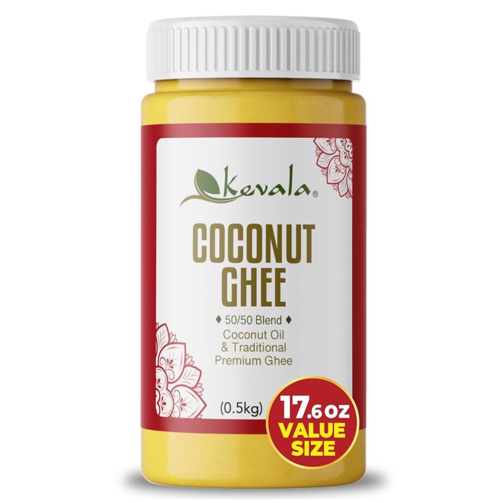 image:imageKevala Coconut Ghee LactoseFree and CaseinFree Alternative to Butter Unsalted Ghee for Cooking and Baking Made with Grass Fed Cows Milk Great for Keto and LowCarb Diets 176 oz176 oz