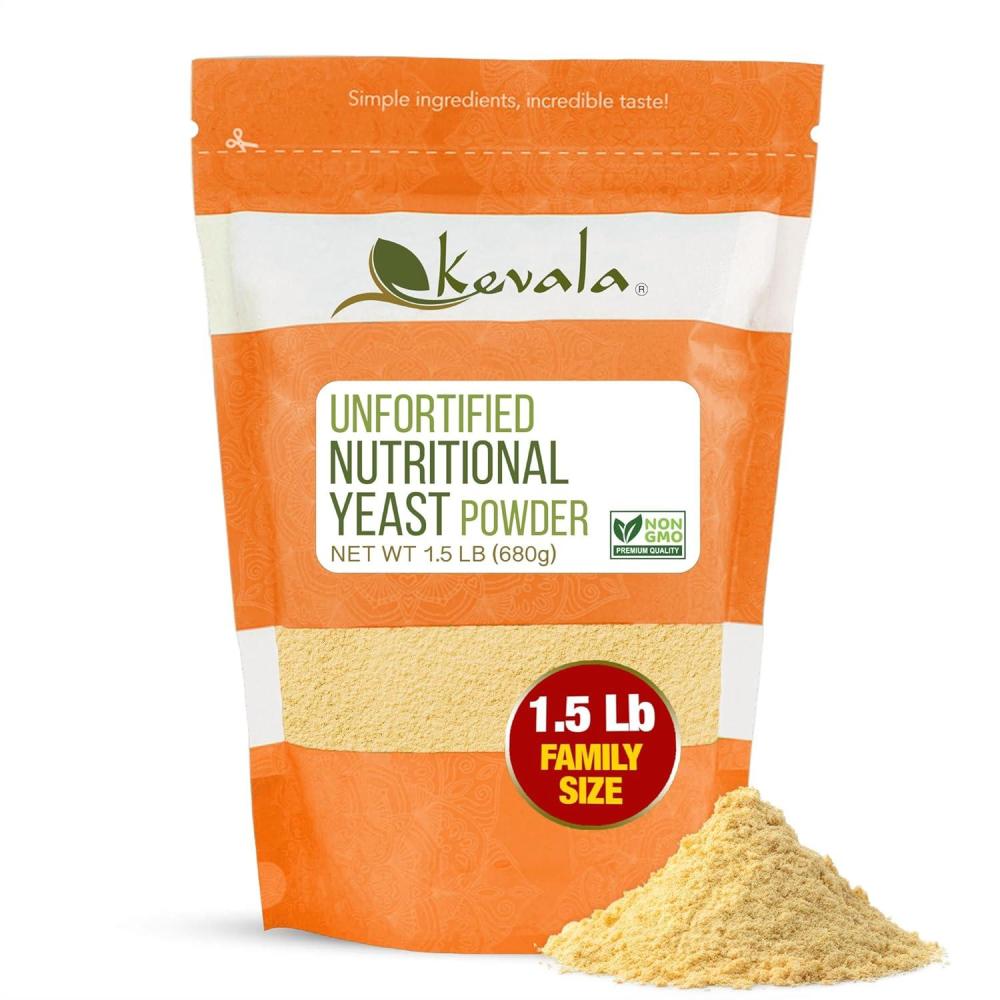 image:imageKevala Nutritional Yeast  Premium Non Fortified Powder for Vegan Cooking Product of USA Seasoning with a Cheesy Flavor Dry Yeast With No Added Salt for Everyday Vegan Food Nutrition 15 lb
