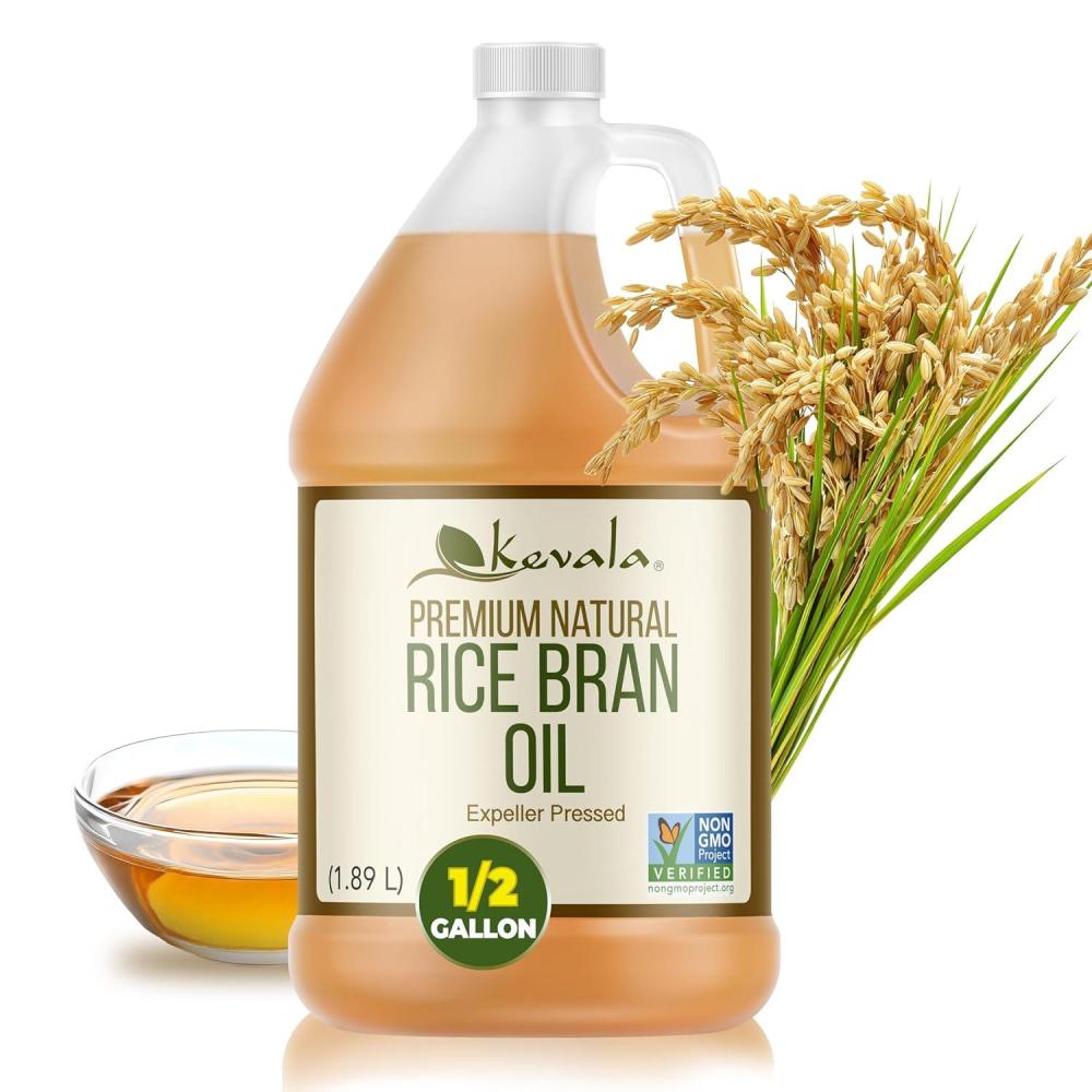image:imageKevala Rice Bran Oil  Smooth Oil with Delicate Scent and Flavor for Baking Great for Home and Restaurant Cooking Packed with Vitamin E and Antioxidants Bulk Size Bottle 128 fl oz 1 gal64 Fl Oz Pack of 1